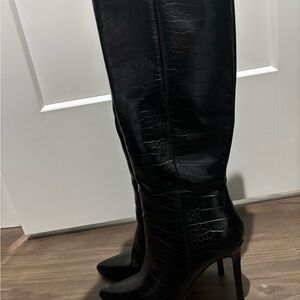 Steve Madden Croc-Embossed Knee-High Boots never worn